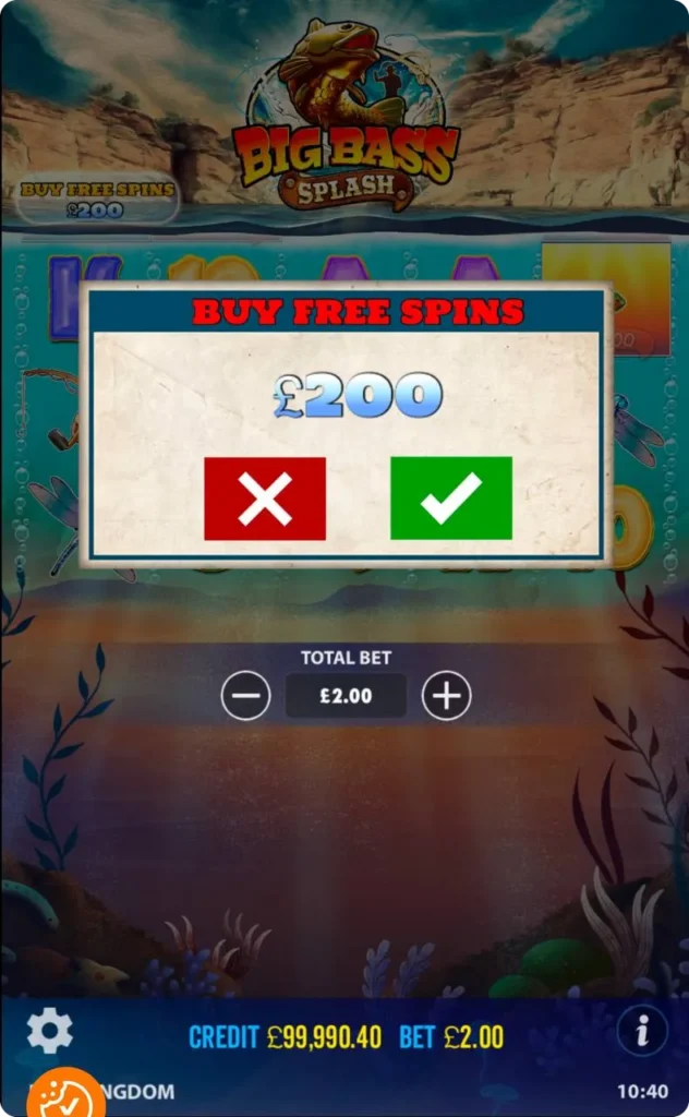 Big Bass Splash free spins feature activation