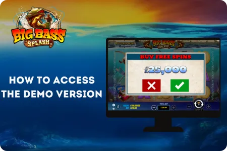 Accessing Big Bass Splash demo mode on mobile