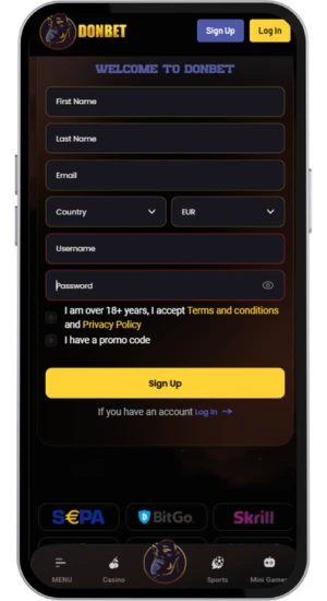 Registration form